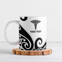 Personalised New Zealand Nurse Ceramic Mug Maori Koru Black Version LT05 Black - Polynesian Pride