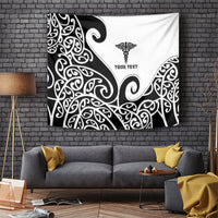 Personalised New Zealand Nurse Tapestry Maori Koru Black Version LT05 Black - Polynesian Pride