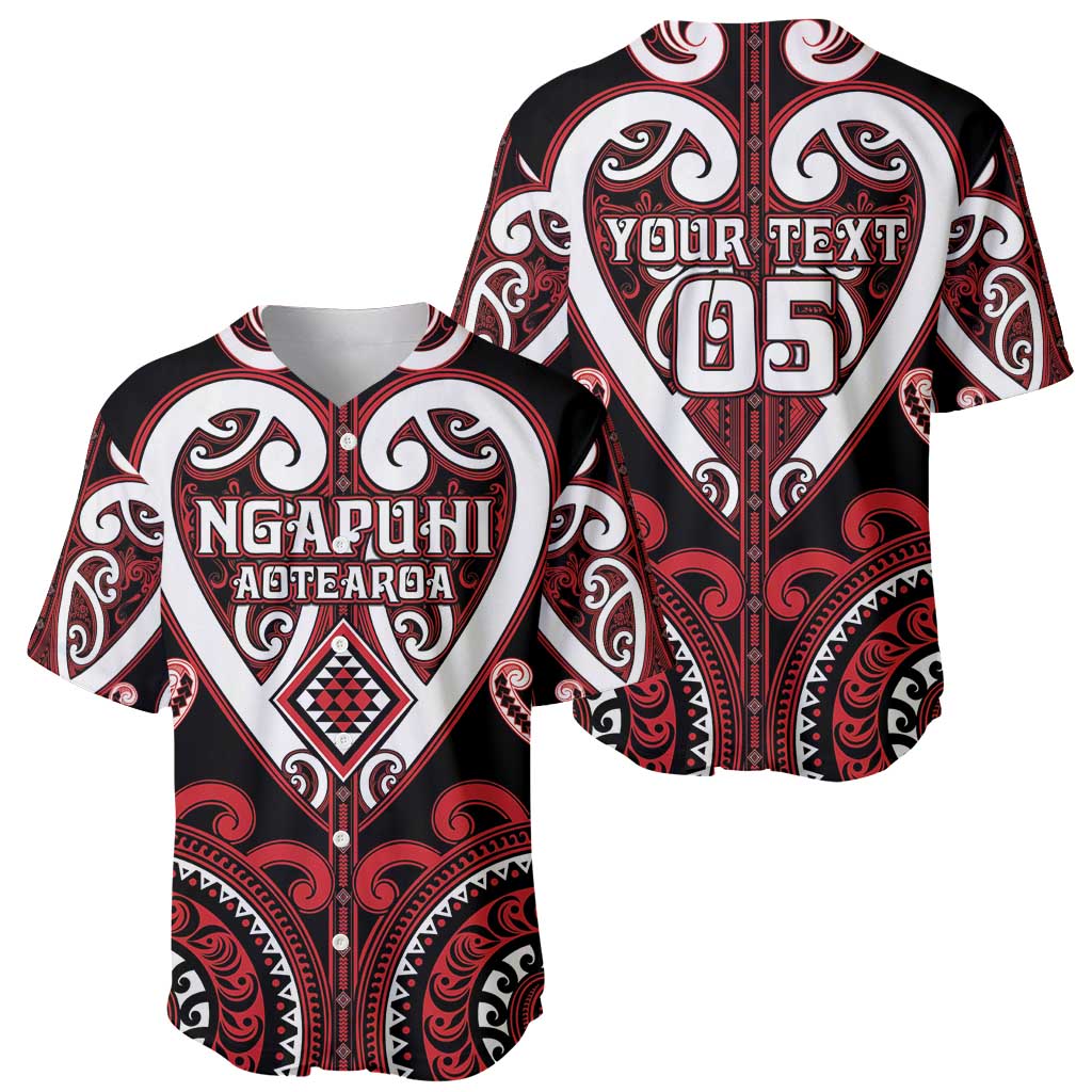 Custom Aotearoa Ngapuhi Baseball Jersey Maori Tribal Pattern LT05 - Polynesian Pride