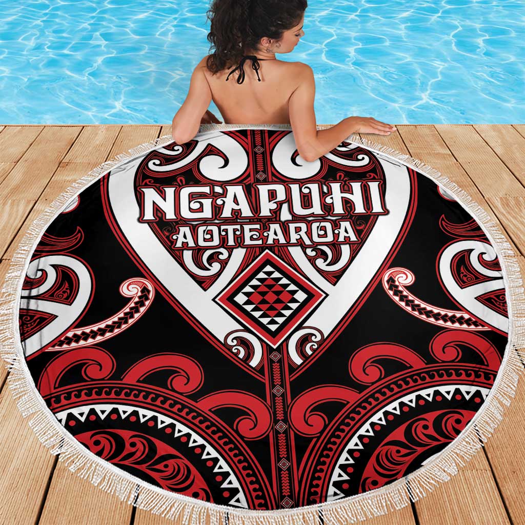 Aotearoa Ngapuhi Beach Blanket Maori Tribal Pattern LT05 - Polynesian Pride