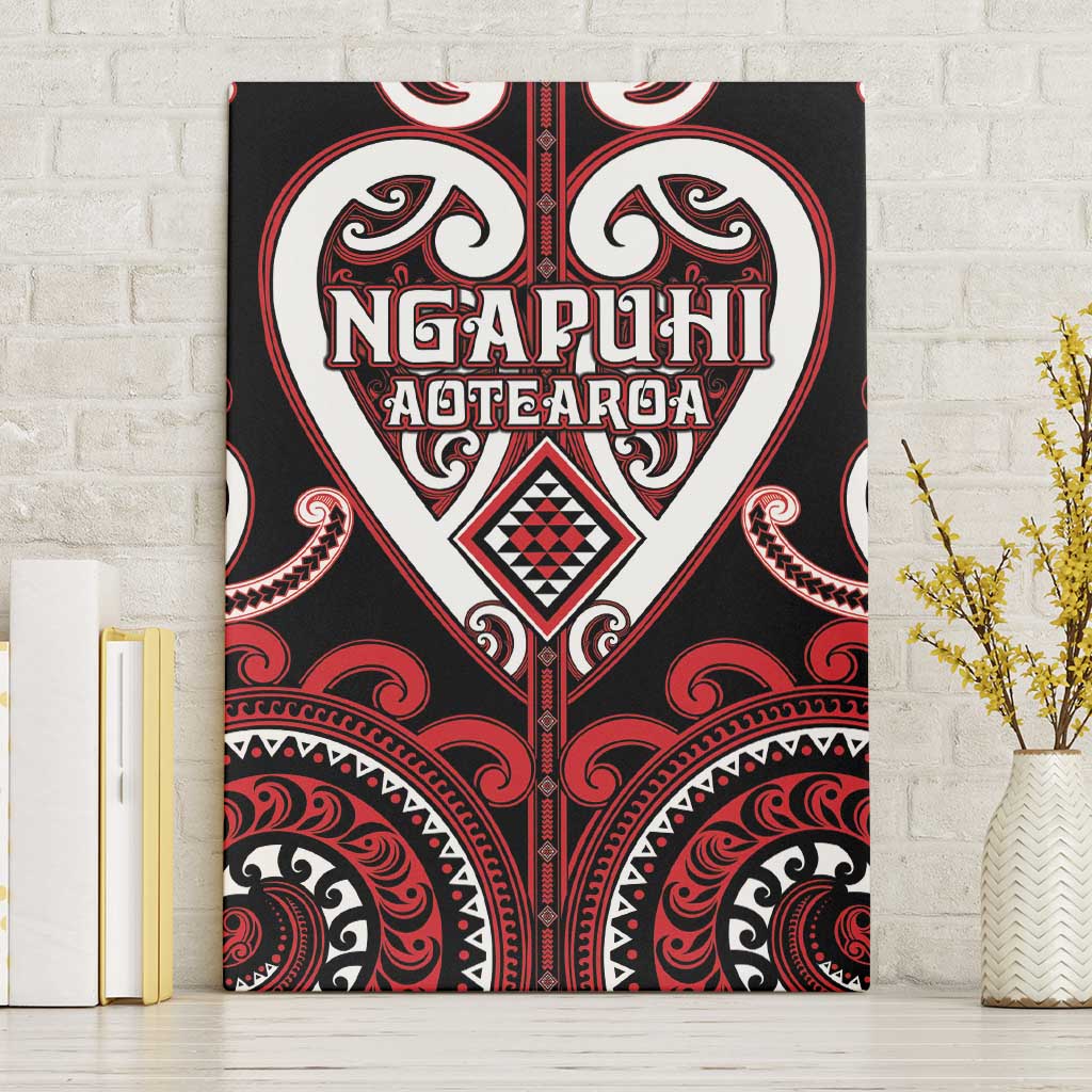 Aotearoa Ngapuhi Canvas Wall Art Maori Tribal Pattern LT05 Without Frame Red - Polynesian Pride