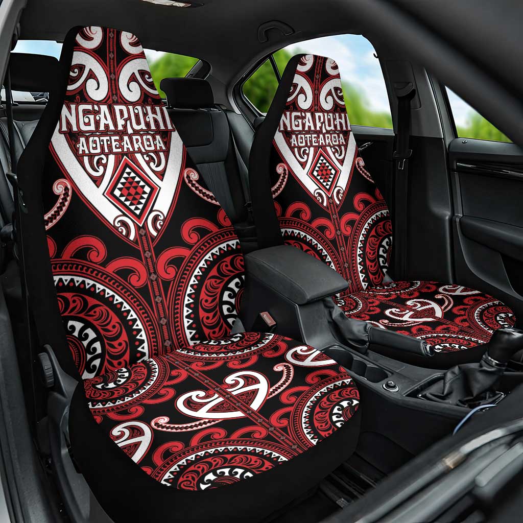 Aotearoa Ngapuhi Car Seat Cover Maori Tribal Pattern LT05 One Size Red - Polynesian Pride