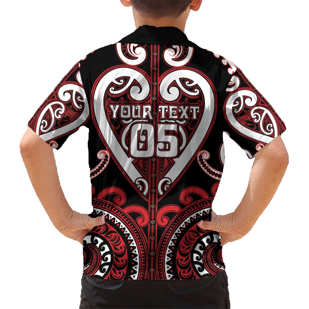 Custom Aotearoa Ngapuhi Kid Hawaiian Shirt Maori Tribal Pattern LT05 - Polynesian Pride
