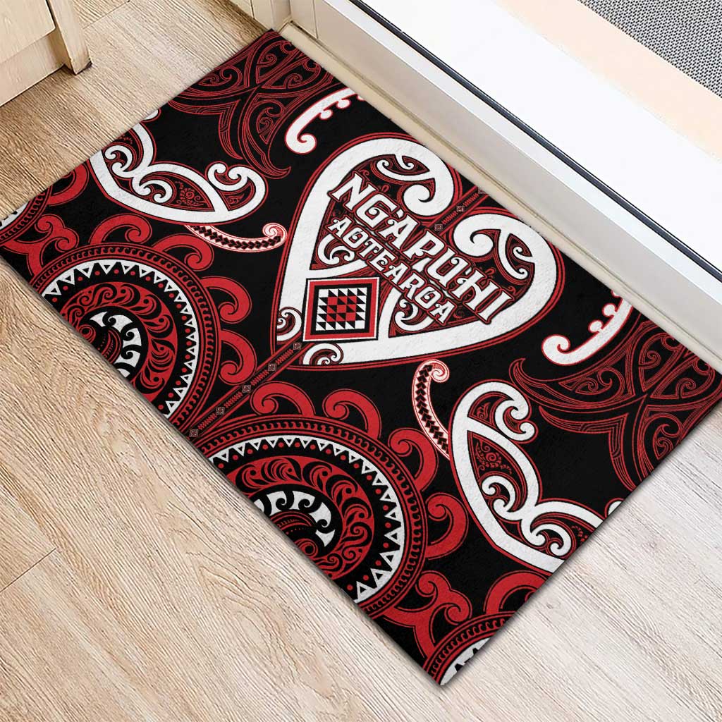 Aotearoa Ngapuhi Rubber Doormat Maori Tribal Pattern LT05 - Polynesian Pride