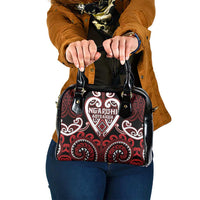 Aotearoa Ngapuhi Shoulder Handbag Maori Tribal Pattern LT05 One Size Red - Polynesian Pride