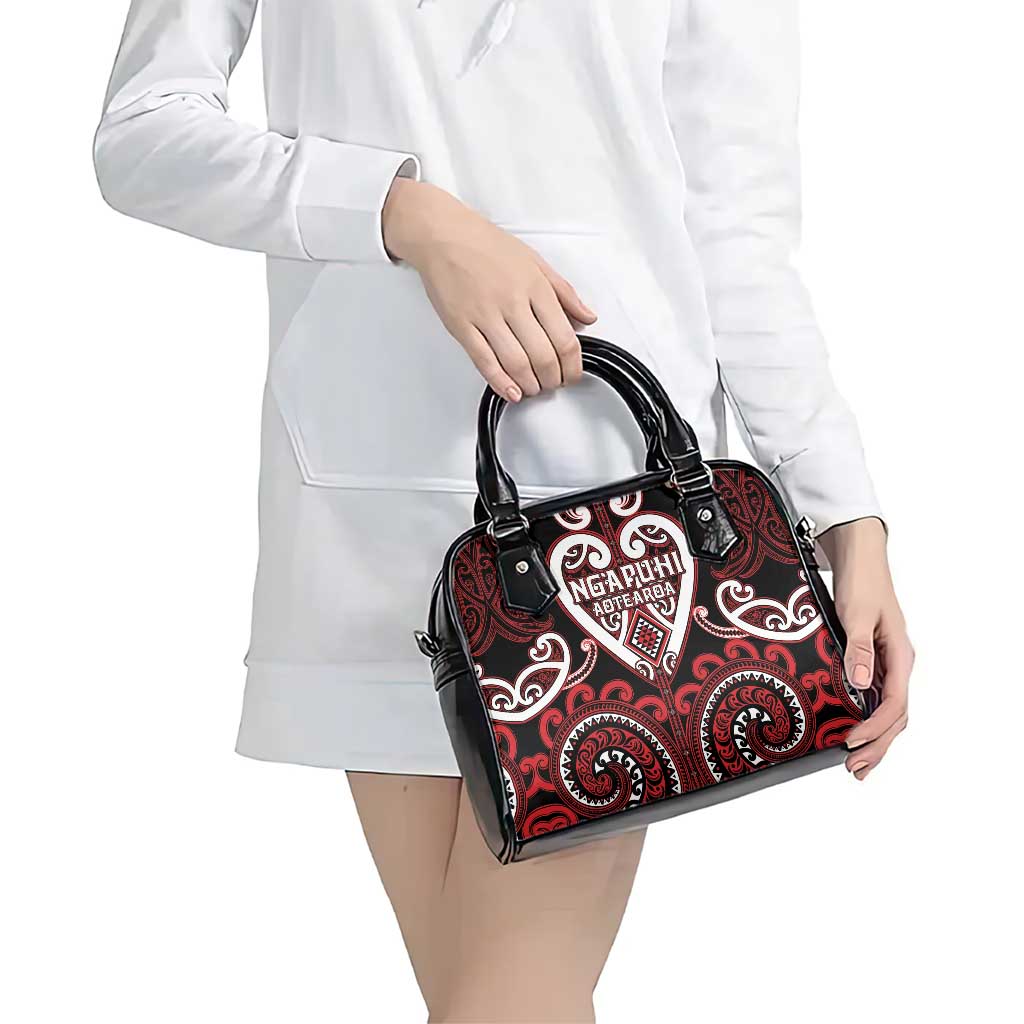 Aotearoa Ngapuhi Shoulder Handbag Maori Tribal Pattern LT05 - Polynesian Pride
