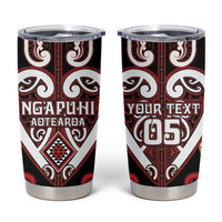 Custom Aotearoa Ngapuhi Tumbler Cup Maori Tribal Pattern LT05 Red - Polynesian Pride