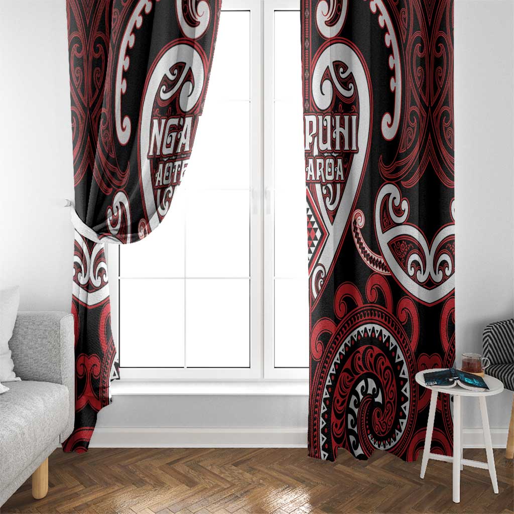 Aotearoa Ngapuhi Window Curtain Maori Tribal Pattern LT05 - Polynesian Pride