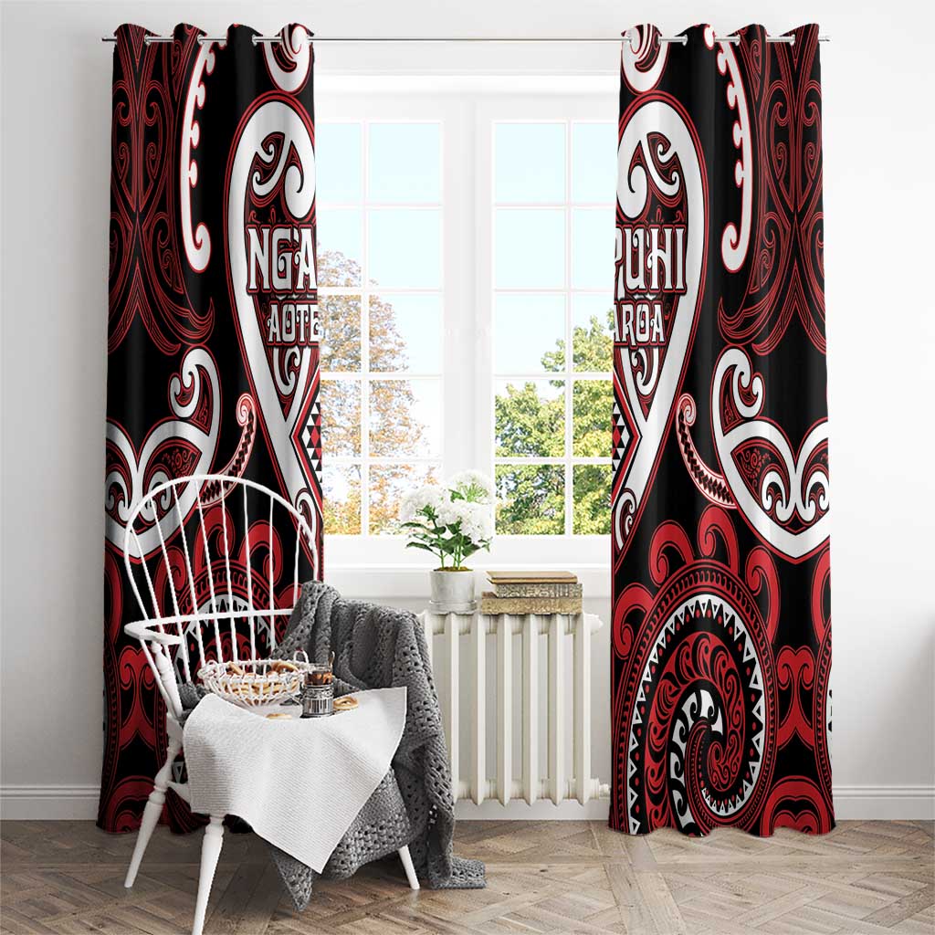 Aotearoa Ngapuhi Window Curtain Maori Tribal Pattern LT05 - Polynesian Pride