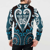 Custom Aotearoa Ngati Porou Button Sweatshirt Maori Tribal Pattern LT05 - Polynesian Pride
