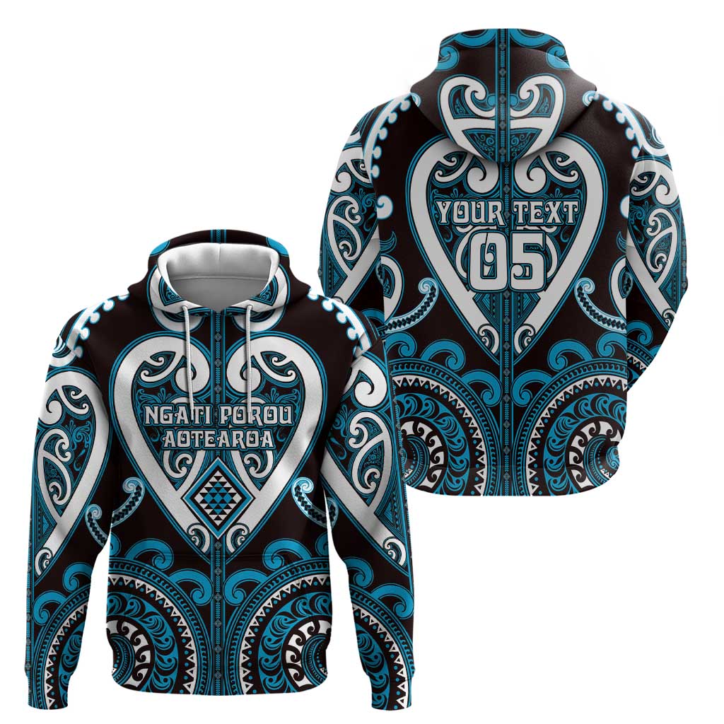 Custom Aotearoa Ngati Porou Hoodie Maori Tribal Pattern LT05 - Polynesian Pride