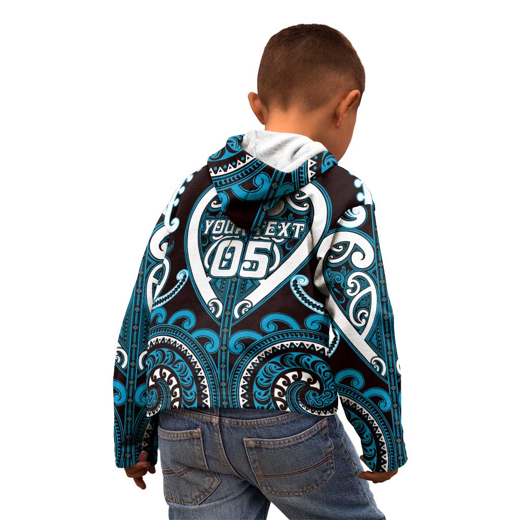Custom Aotearoa Ngati Porou Kid Hoodie Maori Tribal Pattern LT05 - Polynesian Pride