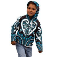 Custom Aotearoa Ngati Porou Kid Hoodie Maori Tribal Pattern LT05 - Polynesian Pride