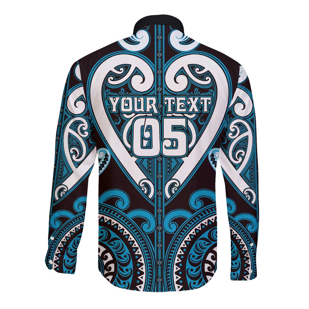 Custom Aotearoa Ngati Porou Long Sleeve Button Shirt Maori Tribal Pattern LT05 - Polynesian Pride