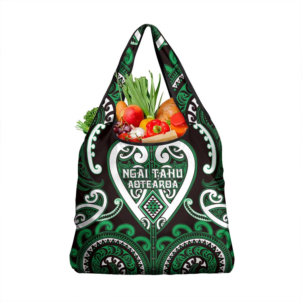Aotearoa Ngai Tahu Grocery Bag Maori Tribal Pattern LT05 1-pack One Size Green - Polynesian Pride