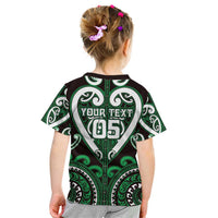 Custom Aotearoa Ngai Tahu Kid T Shirt Maori Tribal Pattern LT05 - Polynesian Pride