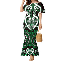Custom Aotearoa Ngai Tahu Mermaid Dress Maori Tribal Pattern LT05 Women Green - Polynesian Pride