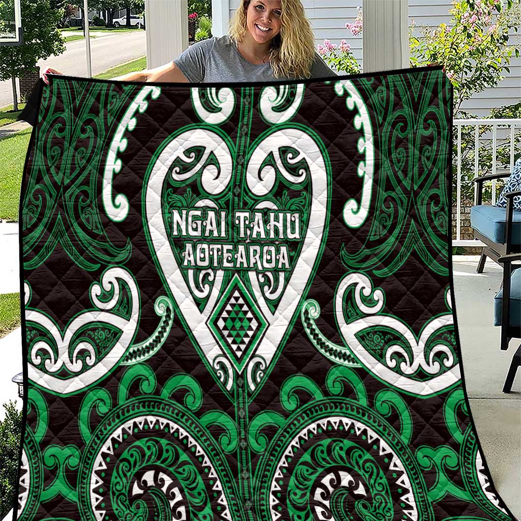 Aotearoa Ngai Tahu Quilt Maori Tribal Pattern LT05 Green - Polynesian Pride