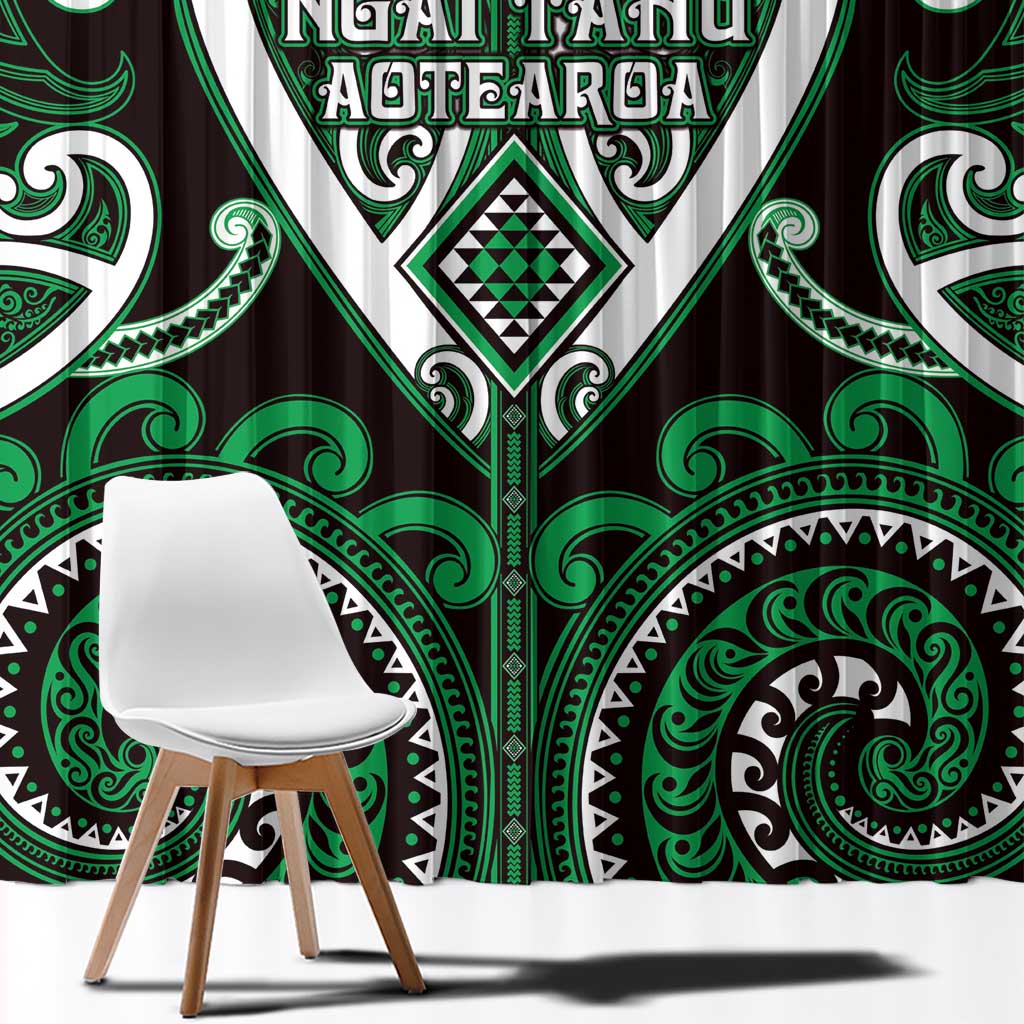 Aotearoa Ngai Tahu Window Curtain Maori Tribal Pattern LT05 - Polynesian Pride