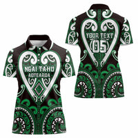 Custom Aotearoa Ngai Tahu Women Polo Shirt Maori Tribal Pattern LT05 - Polynesian Pride