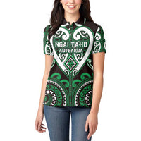 Custom Aotearoa Ngai Tahu Women Polo Shirt Maori Tribal Pattern LT05 - Polynesian Pride