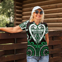 Custom Aotearoa Ngai Tahu Women Polo Shirt Maori Tribal Pattern LT05 - Polynesian Pride