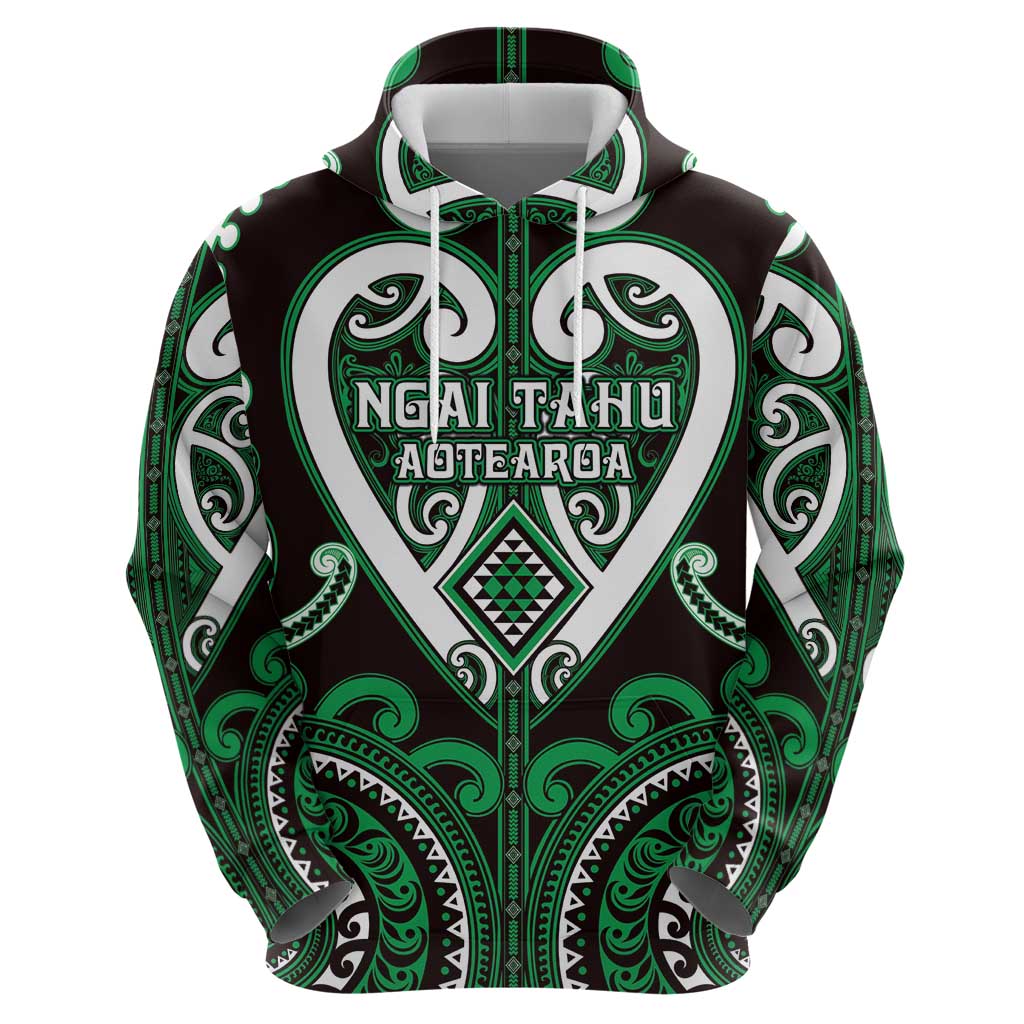 Custom Aotearoa Ngai Tahu Zip Hoodie Maori Tribal Pattern LT05 - Polynesian Pride