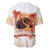 Hawaiian Volcano Lava Flow Baseball Jersey With Hawaiian Tapa Pattern