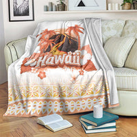 Hawaiian Volcano Lava Flow Blanket With Hawaiian Tapa Pattern LT05 Orange - Polynesian Pride