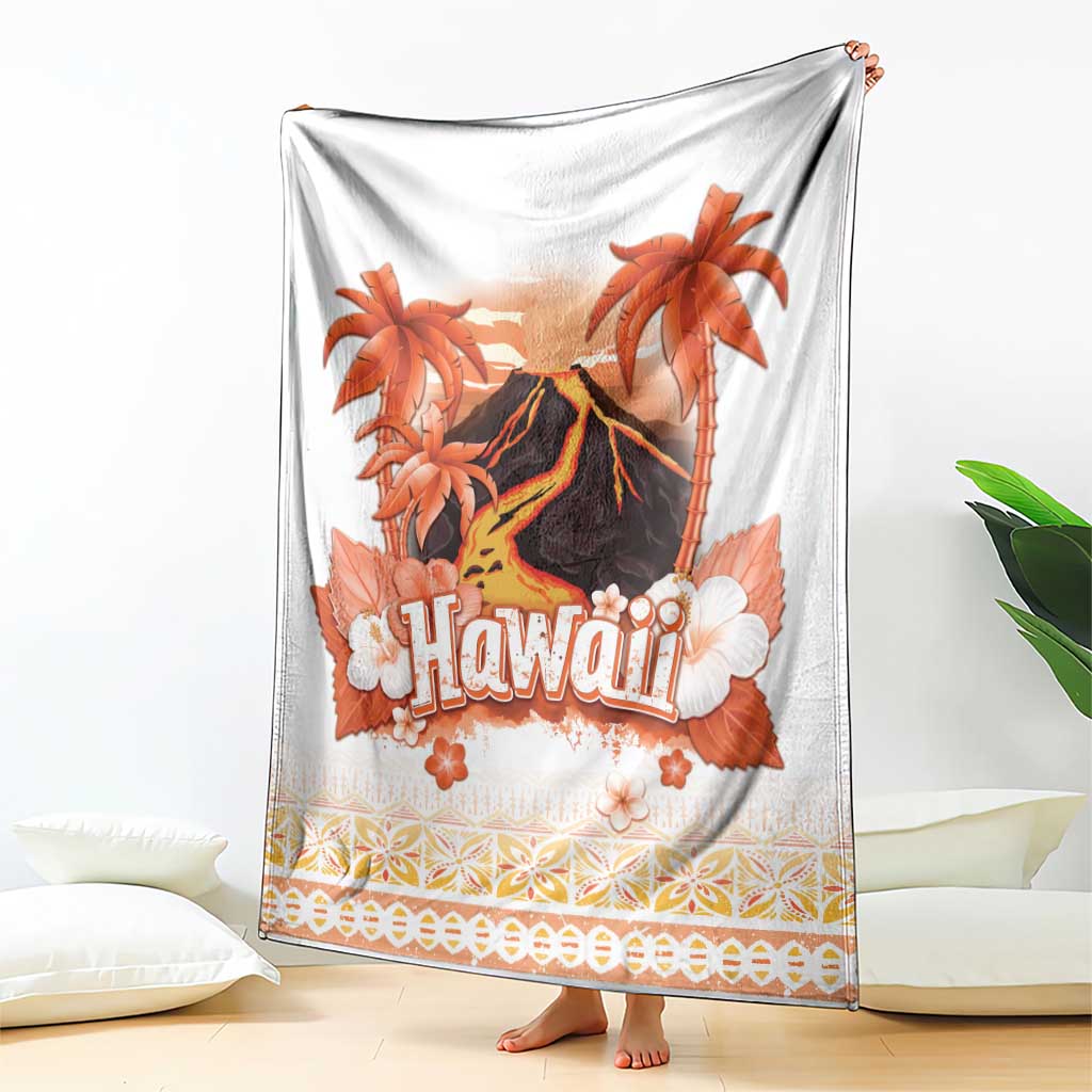 Hawaiian Volcano Lava Flow Blanket With Hawaiian Tapa Pattern LT05 - Polynesian Pride