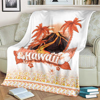 Hawaiian Volcano Lava Flow Blanket With Hawaiian Tapa Pattern LT05 - Polynesian Pride