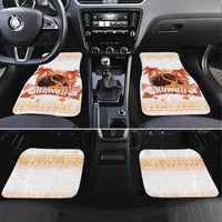 Hawaiian Volcano Lava Flow Car Mats With Hawaiian Tapa Pattern LT05 Set 4pcs Orange - Polynesian Pride