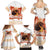 Hawaiian Volcano Lava Flow Family Matching Summer Maxi Dress and Hawaiian Shirt With Hawaiian Tapa Pattern