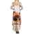 Hawaiian Volcano Lava Flow Family Matching Summer Maxi Dress and Hawaiian Shirt With Hawaiian Tapa Pattern