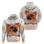 Hawaiian Volcano Lava Flow Hoodie With Hawaiian Tapa Pattern