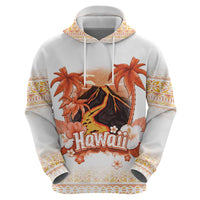 Hawaiian Volcano Lava Flow Hoodie With Hawaiian Tapa Pattern LT05 - Polynesian Pride