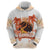 Hawaiian Volcano Lava Flow Hoodie With Hawaiian Tapa Pattern