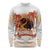 Hawaiian Volcano Lava Flow Long Sleeve Shirt With Hawaiian Tapa Pattern