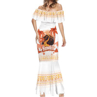 Hawaiian Volcano Lava Flow Mermaid Dress With Hawaiian Tapa Pattern LT05 - Polynesian Pride