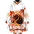 Hawaiian Volcano Lava Flow Wearable Blanket Hoodie With Hawaiian Tapa Pattern