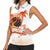 Hawaiian Volcano Lava Flow Women Sleeveless Polo Shirt With Hawaiian Tapa Pattern