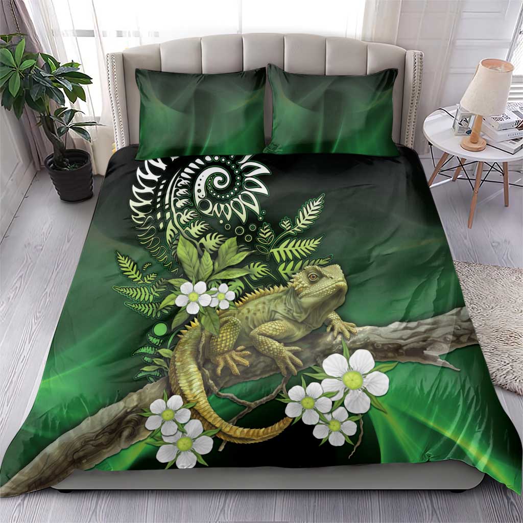 Aotearoa New Zealand Tuatara Bedding Set Maori Koru Art LT05 - Polynesian Pride