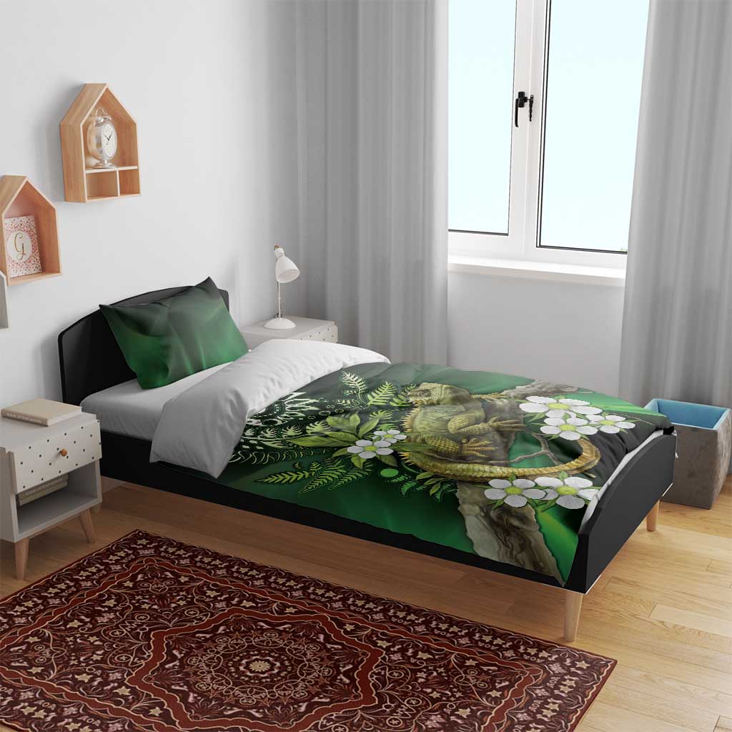 Aotearoa New Zealand Tuatara Bedding Set Maori Koru Art LT05 - Polynesian Pride