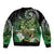 Aotearoa New Zealand Tuatara Bomber Jacket Maori Koru Art