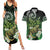 Aotearoa New Zealand Tuatara Couples Matching Summer Maxi Dress and Hawaiian Shirt Maori Koru Art