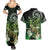 Aotearoa New Zealand Tuatara Couples Matching Summer Maxi Dress and Hawaiian Shirt Maori Koru Art