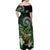 Aotearoa New Zealand Tuatara Off Shoulder Maxi Dress Maori Koru Art