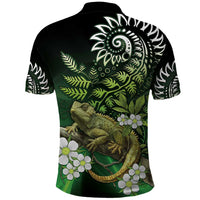 Aotearoa New Zealand Tuatara Polo Shirt Maori Koru Art LT05 - Polynesian Pride