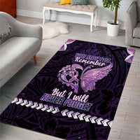 Alzheimer's Awareness Area Rug You May Not Remember But I Will Never Forget LT05 - Polynesian Pride