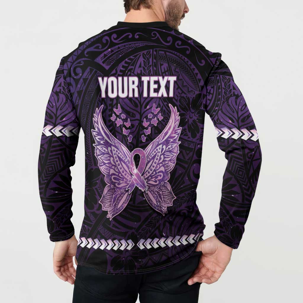 Personalised Alzheimer's Awareness Button Sweatshirt You May Not Remember But I Will Never Forget LT05 - Polynesian Pride